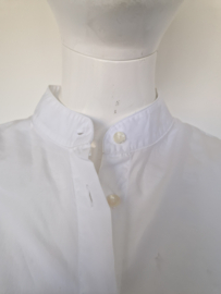 Closed blouse. Maat S. Wit/bio katoen