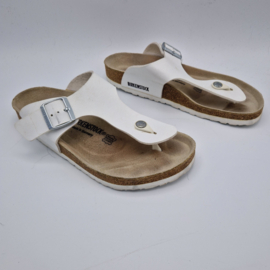 Birkenstock Gizeh slippers. Maat 41, Wit