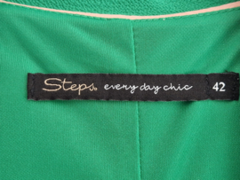 Steps jurk met strikdetail. Maat 42. Groen