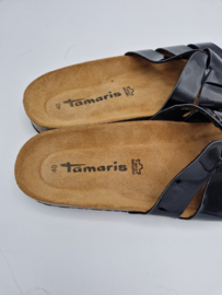 Tamaris slippers. Maat 40, Zwart