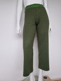 Nice Things cropped pantalon. Mt. L. Groen/print.