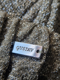 Gustav mouwloze plissétop. Maat 38, Goud.