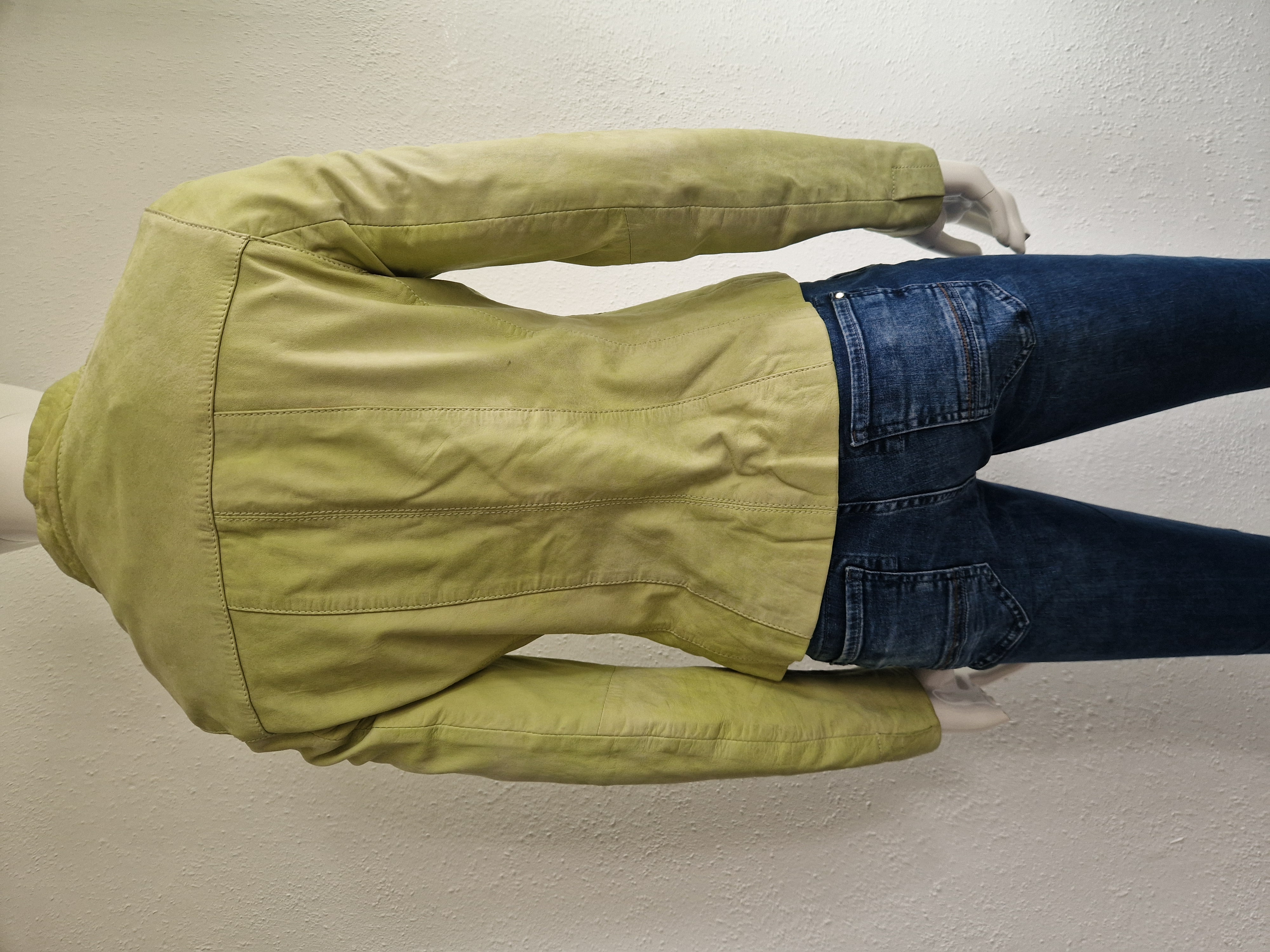 Ginger jasje. Maat 36, Lime/lamsleer.