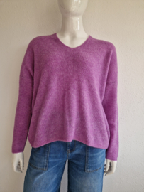 Mos mosh trui Iris Orchid. Maat XL. Lila/ alpaca