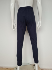 Pinko pantalon. Mt. 40. Blauw/zwart leer.