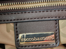 Roccobarocco handtas. Bruin/studs/imitatieleer.