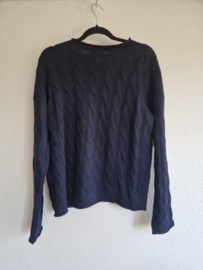 Benetton kabeltrui | Maat 40/42 | Donkerblauw |