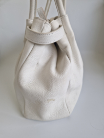 Mazarin leren schoudertas | Wit |