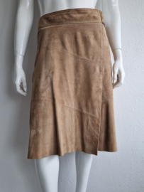 Claudia Sträter rok. Maat 42, Camel/ suède.