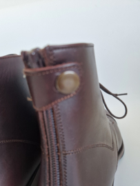Terra leren veterlaarsjes | Maat 39 | Bruin |