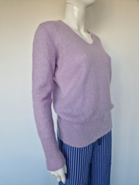 Anne Claire lila trui. Maat 40. Mohair & alpaca mix