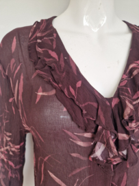 Claudie Pierlot Paris blouse. Maat 40, Bordeaux/print