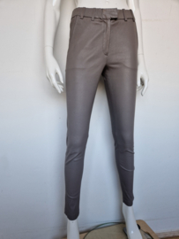 Gustav Genny stretch lamb leather pantalon Mt. 36. Grijs/ lamsleer.