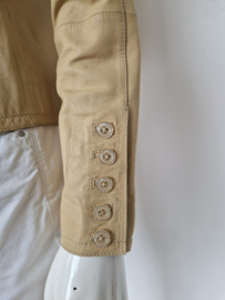 ML Collections blazer. Maat 36. Beige/leer.