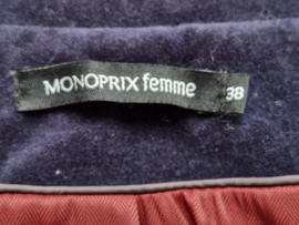 Monoprix Femme blazer. Maat 38. Blauw/fluweel.