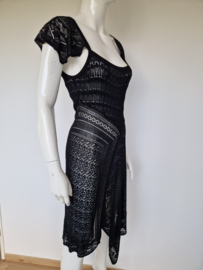 Twinset zwart kanten jurk. Maat 36,