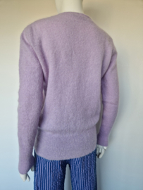 Anne Claire lila trui. Maat 40. Mohair & alpaca mix