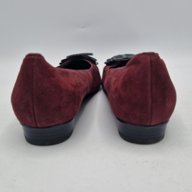 Luftpolster ballerina's. Maat 40, Wijnrood/suede.