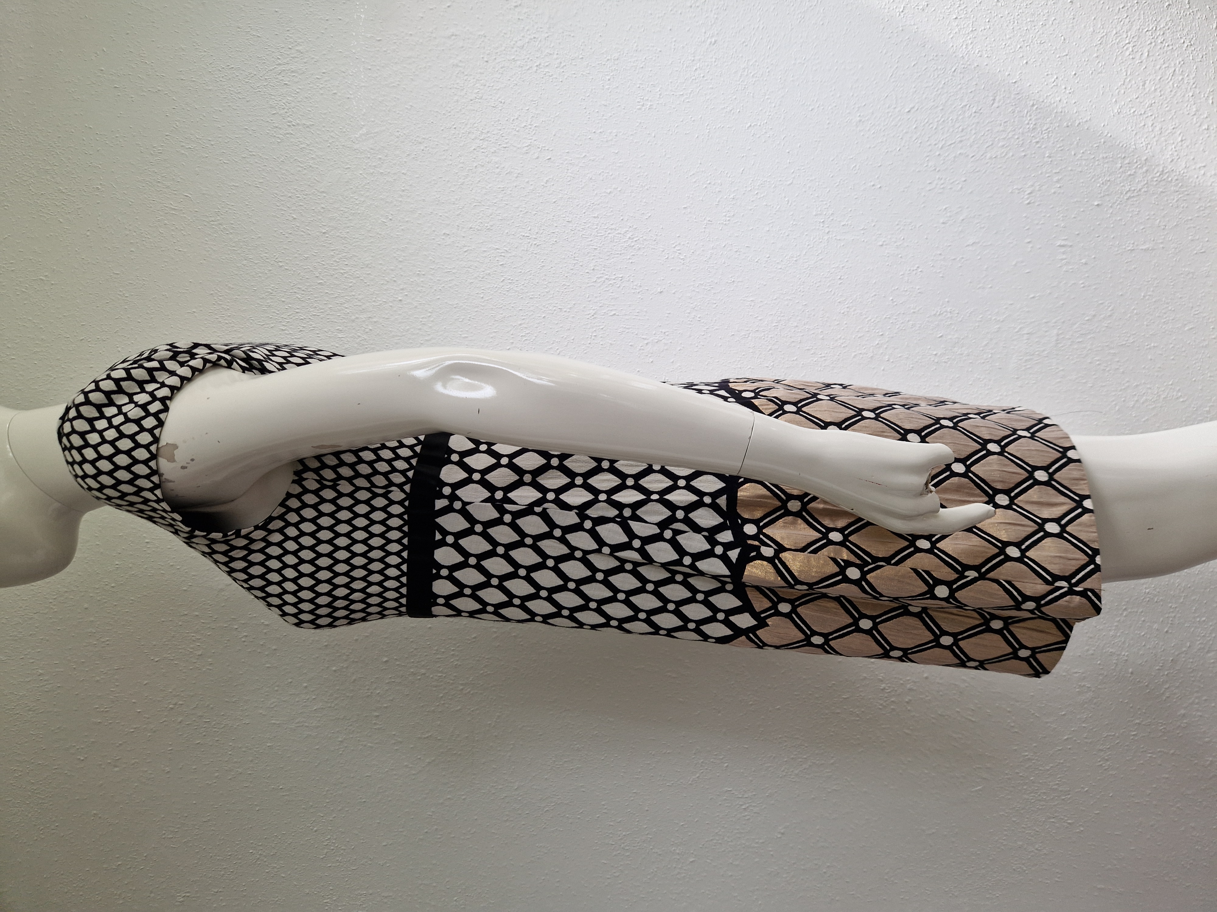 Steps jurk. Maat 38,Zwart/wit.