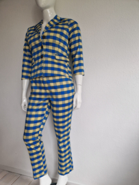 Zilch pak. Maat L/XL. Blauw/geel geruit.