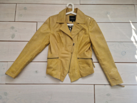 On Stage blazer jasje. Maat 36/38, Okergeel/leer.