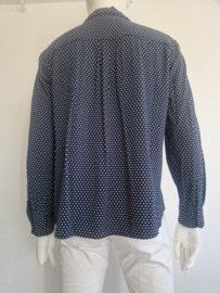 Marc O'Polo blouse. Maat 42, Donkerblauw/stippenprint.