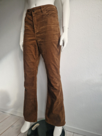 Fabienne Chapot flared pantalon. Maat 30/32, Bruin/rib.