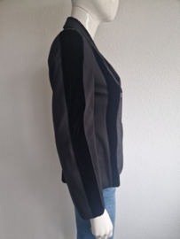 Féraud blazer. Maat 36, Zwart. Velours/zuiver scheerwol.