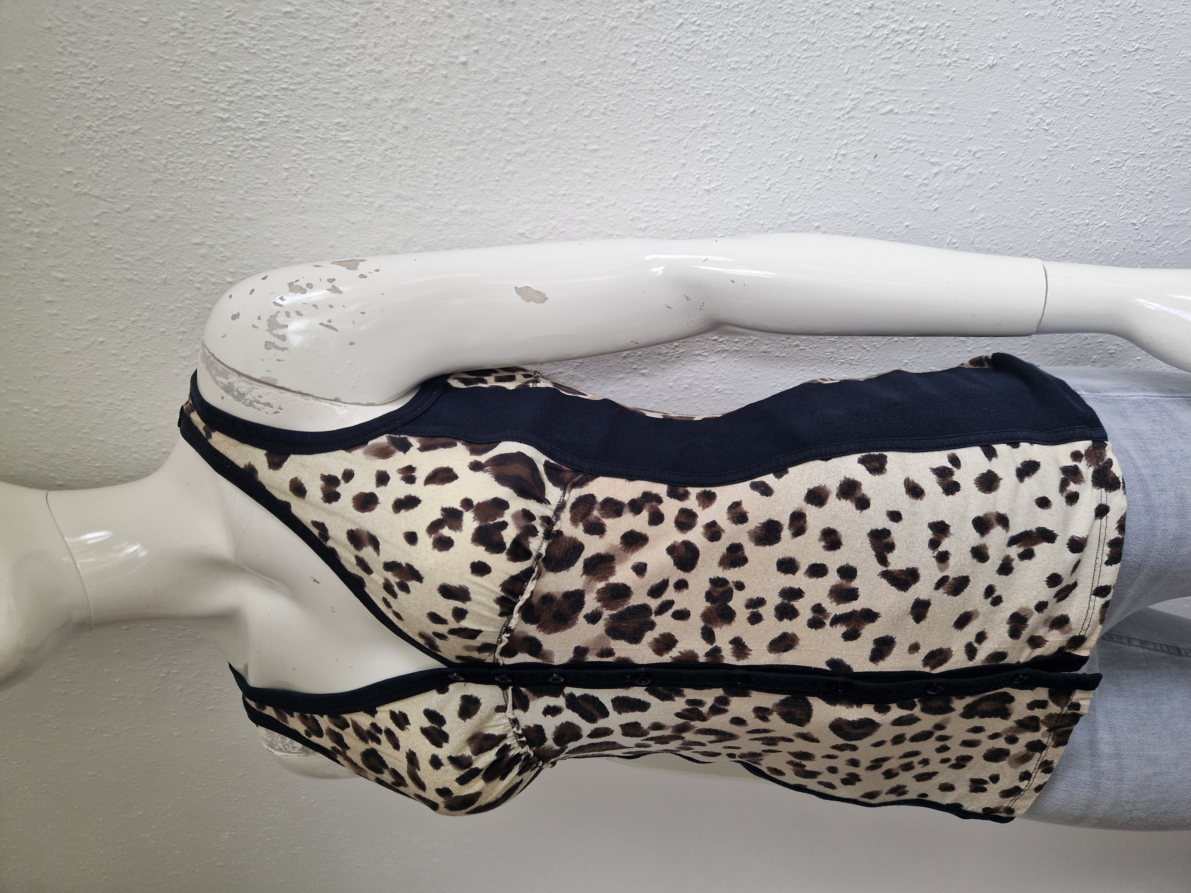 Marc Cain top. Maat 3,Crème/dierenprint.