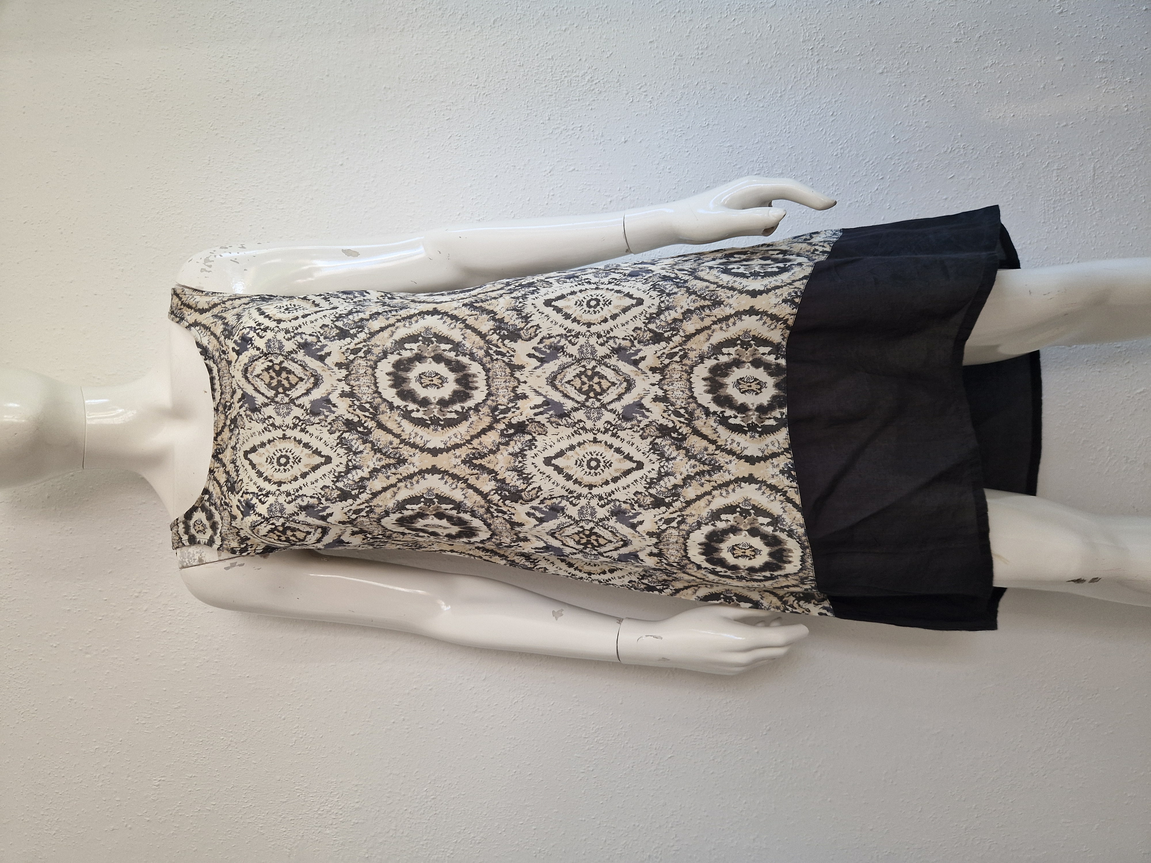 Bon 'A Parte zomerjurk. Maat 38, Beige/print.