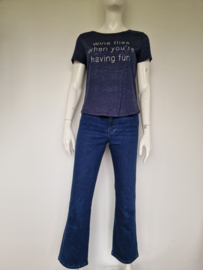 Catwalk Junkie t-shirt. Maat M. Blauw/tekst
