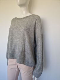 No Man’s Land mohair trui met pailletten | maat L | grijs | luxe knit