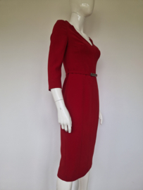 Karen Millen Forever Bar Belt Dress. Maat 36, Rood