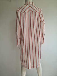 Oilily jurk Dreux. Maat 40, Wit/rood gestreept.