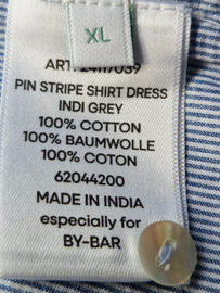by-bar Pin Stripe Shirt Dress | Maat XL | Indi Grey |
