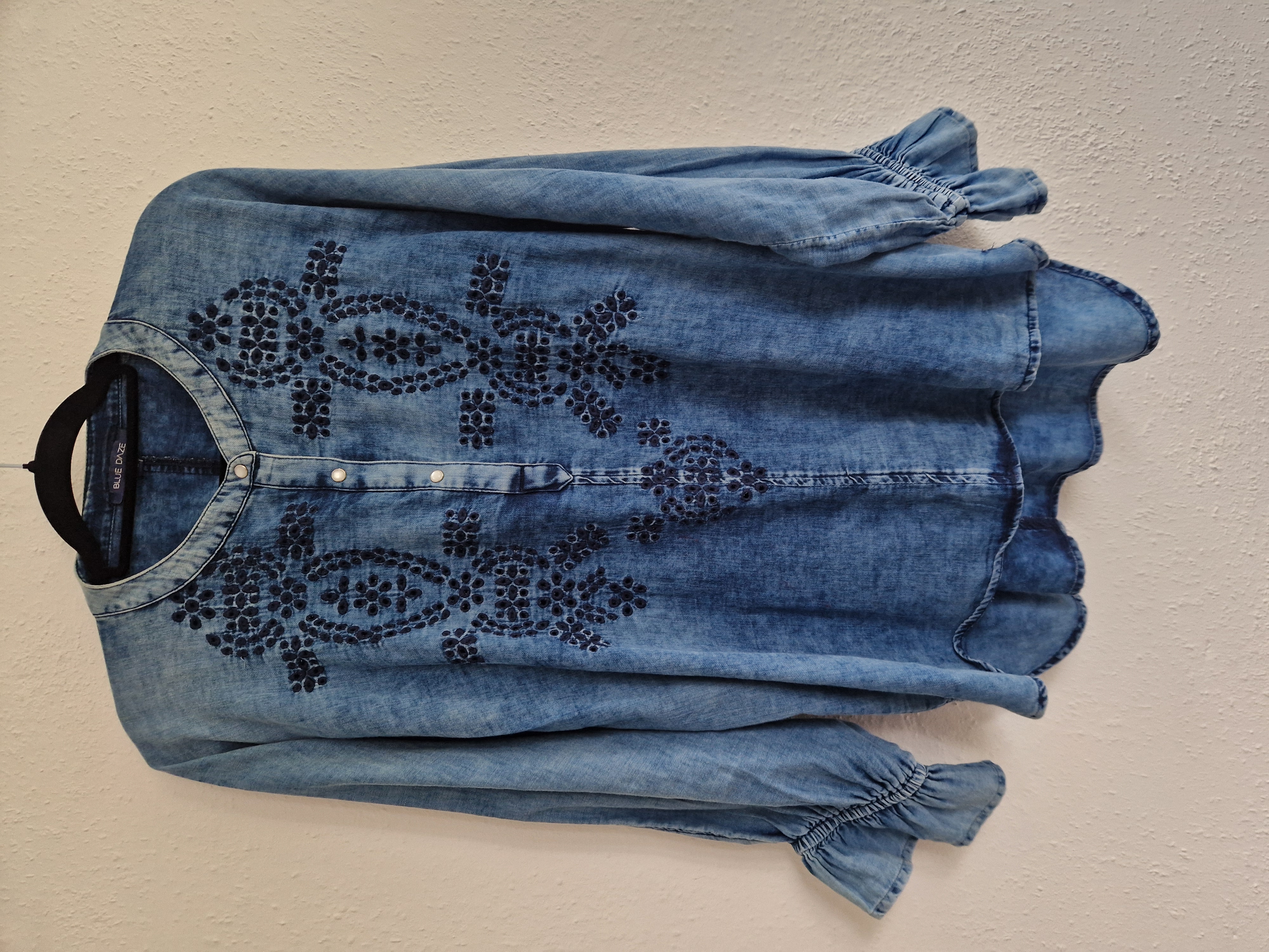 Summum Blue Daze blouse. Maat 42. Blauw.