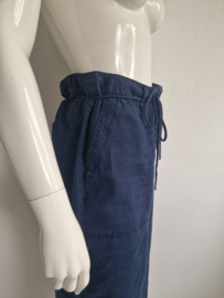 Sandwich midi rok. Maat 36/38, Blauw/linnen