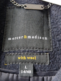 Mercer & Madison mantel | Maat L | Donkerblauw |