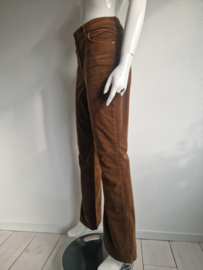 Fabienne Chapot flared pantalon. Maat 30/32, Bruin/rib.