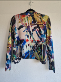 Lizzy & Coco reversible jasje. Maat M. Kleurrijke print