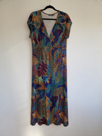 Geisha jurk. Maat L/40. Kleurrijke print