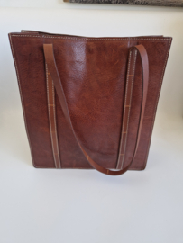 Il Calzolaro leren shopper. Bruin