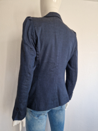 Summum blazer. Maat 36, Navy/linnen blend.