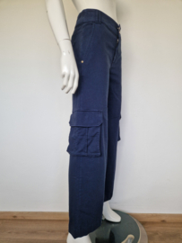 Nenette Milano cargo broek | Maat 36/38 | Donkerblauw |