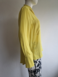 Luisa Cerano blouse. Maat 40, Geel/zijdemix.