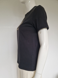 Alix The Label T-shirt | Maat S | Zwart/goud |