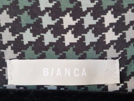 Bianca blouse top. Mt. 38, Groen/ zwart/ print.