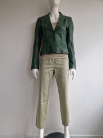 Insolita blazer. Maat 36, Donkergroen/leer.