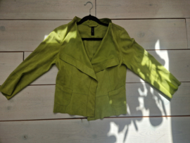 Marc Cain vest/jasje. Maat 2 Limegroen/leer.