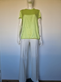 Pinko zijden top. Maat 36, Lime